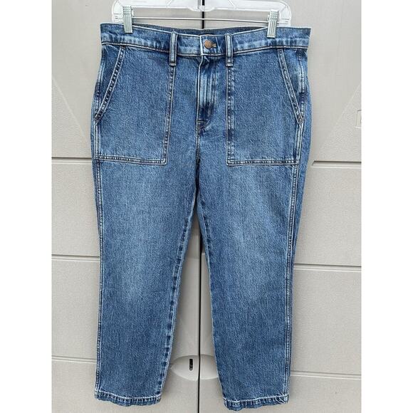 J.Crew Factory Utility Pocket Cargo Jeans Pants Stretch Tapered Leg Sz 29 NWT - Picture 2 of 13